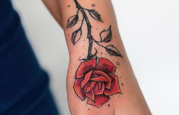 The Small Rose Tattoo is a Great Classic for Romantic Hearts