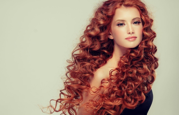 Care for Delicate Red Curls Hair