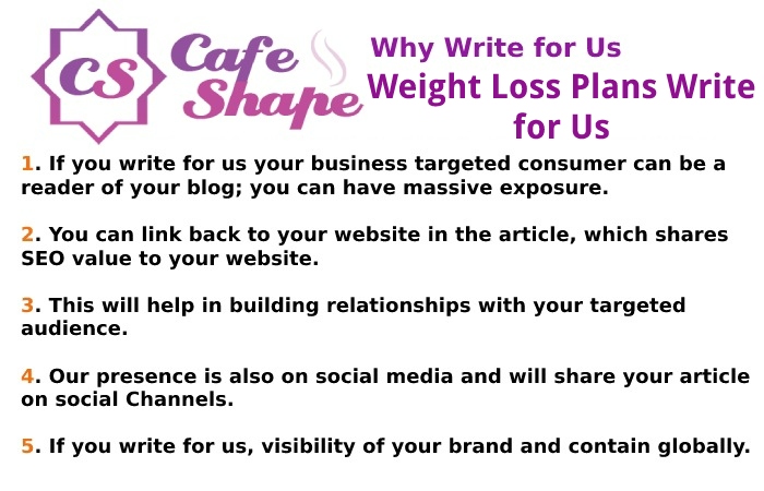 Why Write for Us – Weight Loss Plans Write for Us