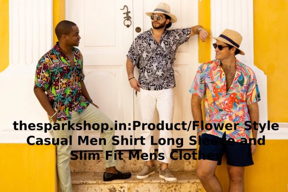 flower style casual men shirt long sleeve and slim fit mens clothes