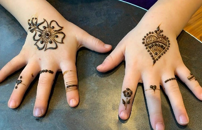 Simple Mehendi Designs for Kids